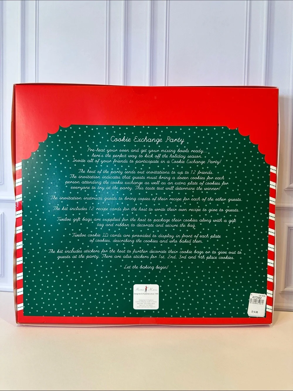 Meri Meri Cookie Exchange Kit - 12 Party Invite Holiday Set #2
